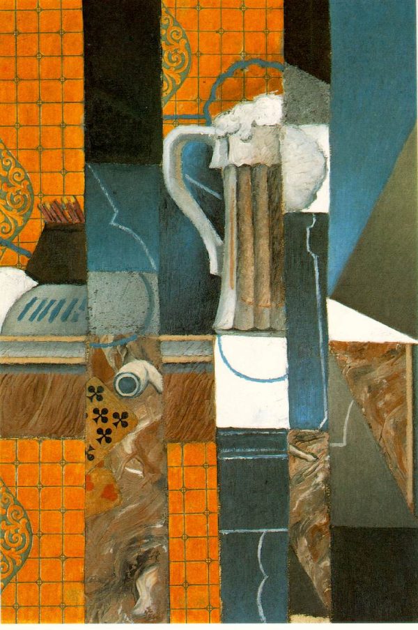 Glass of Beer and Playing Cards by Juan Gris