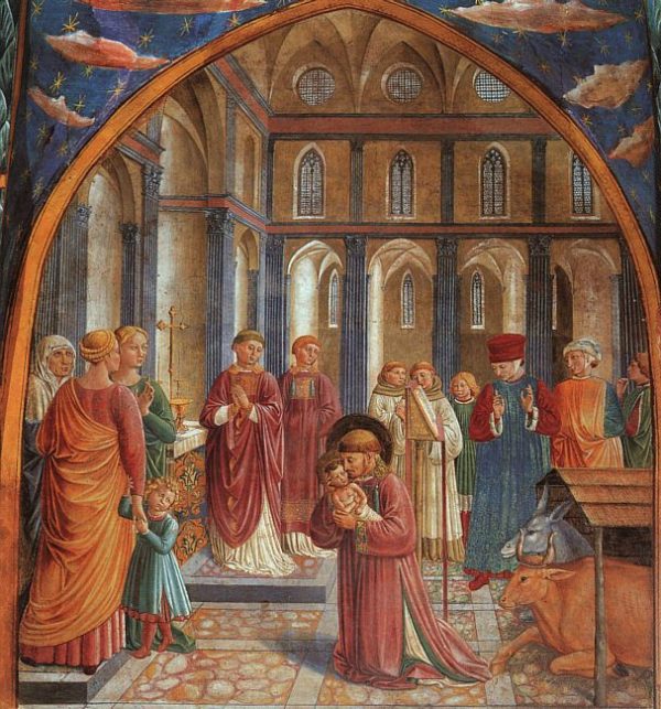 stablishment Of The Manger At Greccio by Benozzo Gozzoli