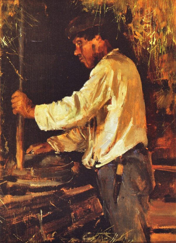 Grinding with a Quern by Akseli Gallen-Kallela