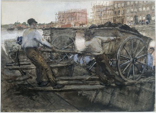 Ground Porters with Carts by George Hendrik Breitner