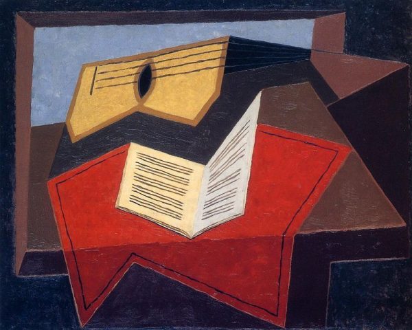 Guitar And Music Paper by Juan Gris