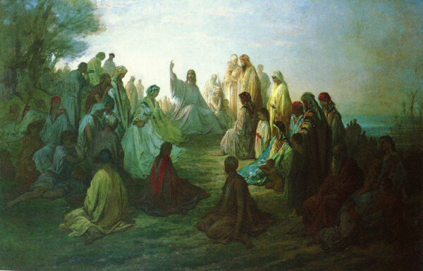 Jesus Preaching on the Mount by Gustav Dore