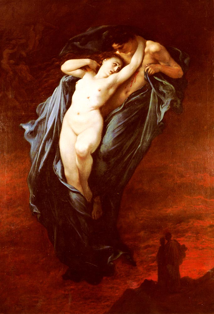 Paolo and Francesca da Rimini by Gustav Dore - hand-painted oil reproduction