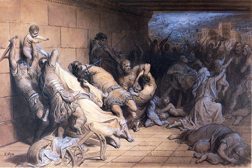 The Martyrdom of the Holy Innocents by Gustav Dore - hand-painted oil reproduction