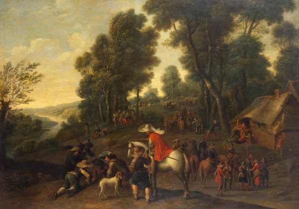 Halt of Horsemen in a Forest by Pieter Snayers