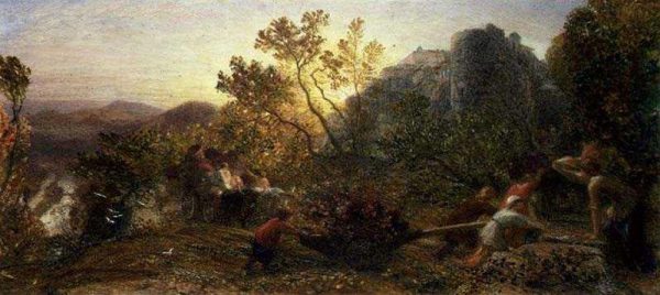 Harvest in the Vineyard by Samuel Palmer