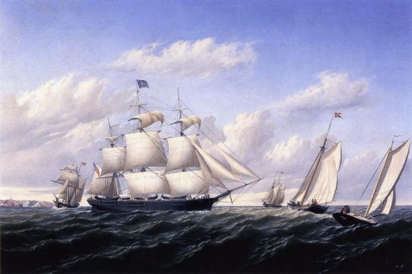 Whaleship 'Speedwell' of Fairhaven, Outward Bound off Gay Head by William Bradford