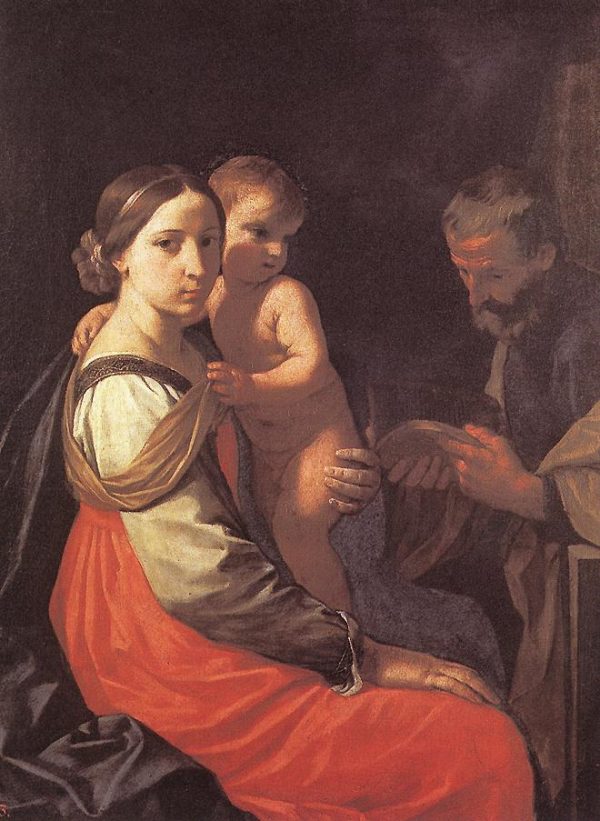 Holy Family by Simone Cantarini