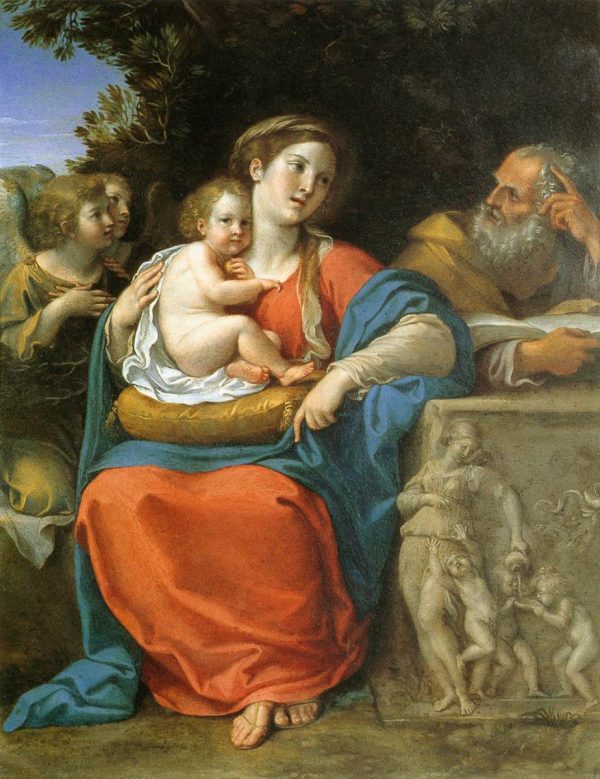 Holy Family with Angels by Francesco Albani