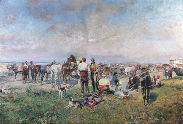Horse Market on the Prairie by Tadeusz Ajdukiewicz
