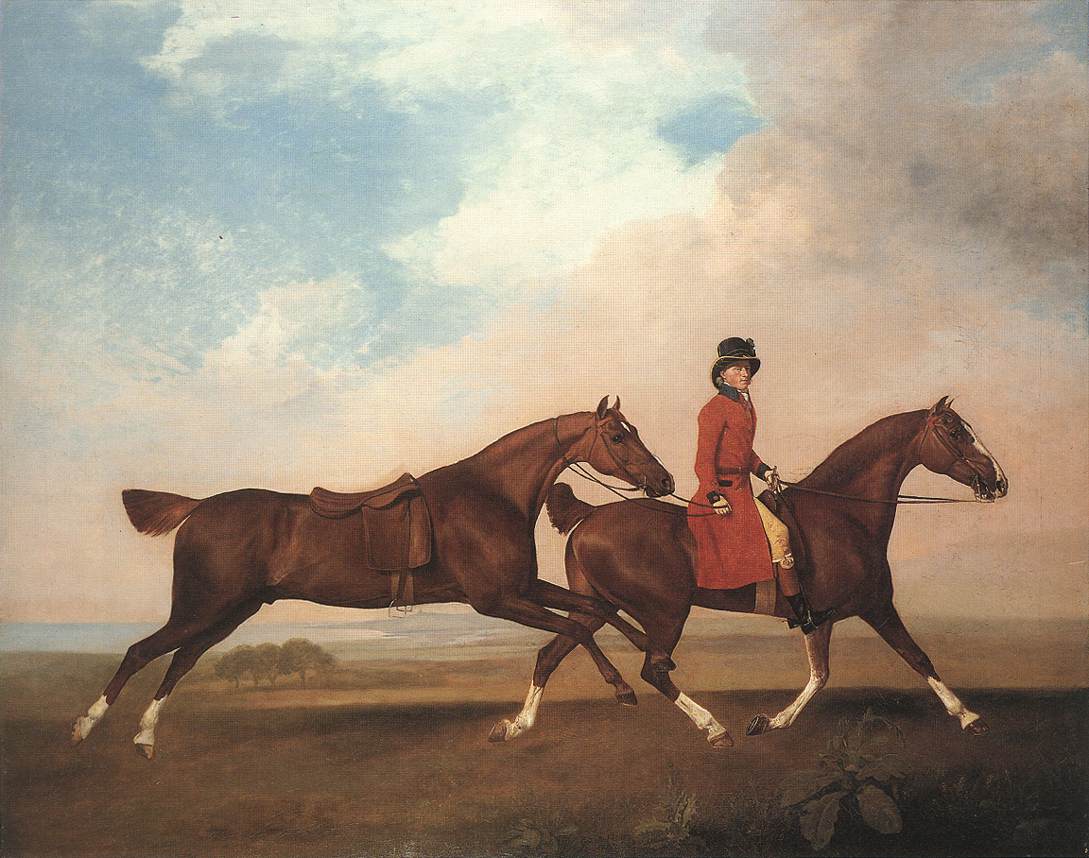 William Anderson With Two Saddled Horses by George Stubbs - hand-painted oil reproduction