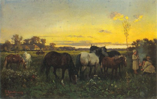 Horses on Pasture by Tadeusz Ajdukiewicz