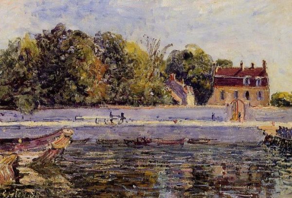 Saint-Mammes - House on the Canal du Loing by Alfred Sisley