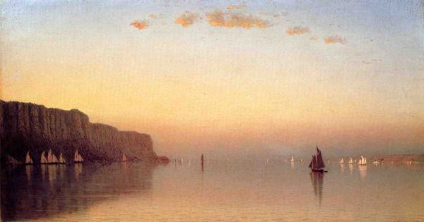 Sunset over the Palisades on the Hudson by Sanford Robinson Gifford
