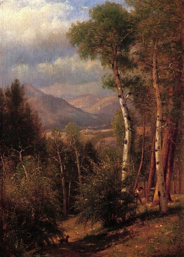 Hunter in the Woods of Ashokan by Thomas Worthington Whittredge