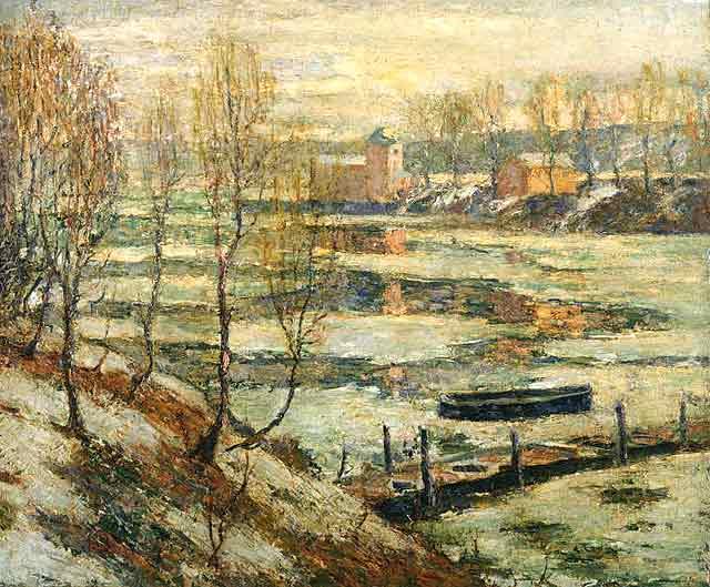 Ice in the River by Ernest Lawson