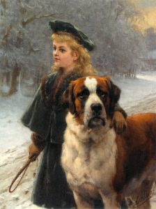 In The Snow by Otto Eerelman - hand-painted oil reproduction