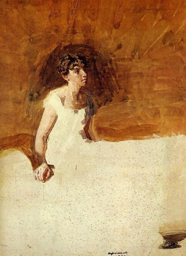 In The Studio (Unfinished) by Thomas Eakins