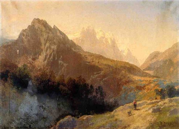 In the Alps by Hermann Ottomar Herzog
