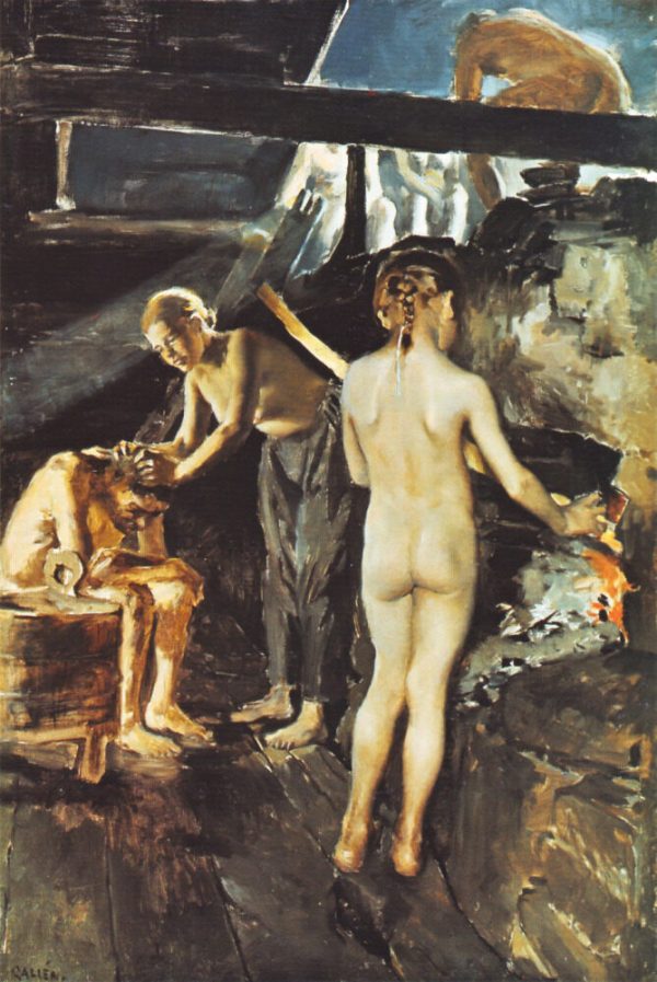 In the Sauna by Akseli Gallen-Kallela
