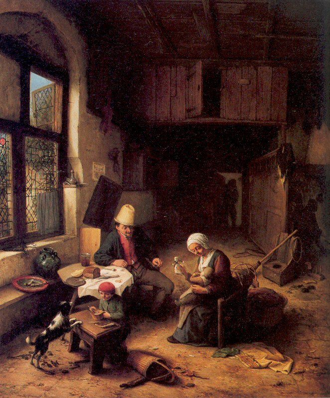 Interior Of A Peasant's Cottage