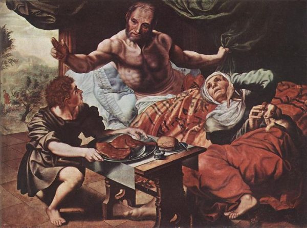 Isaac Blessing Jacob by Jan Sanders van Hemessen