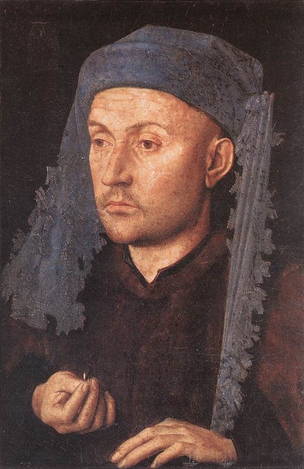Portrait of a Goldsmith Man with Ring by Jan Van Eyck