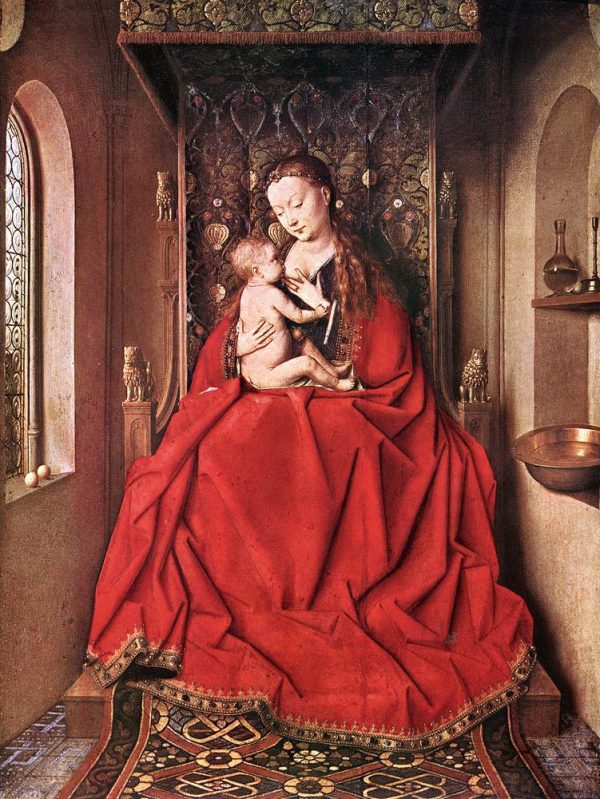 Suckling Madonna Enthroned by Jan Van Eyck