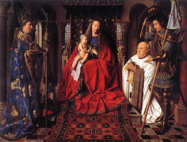 The Madonna with Canon van der Paele by Jan Van Eyck