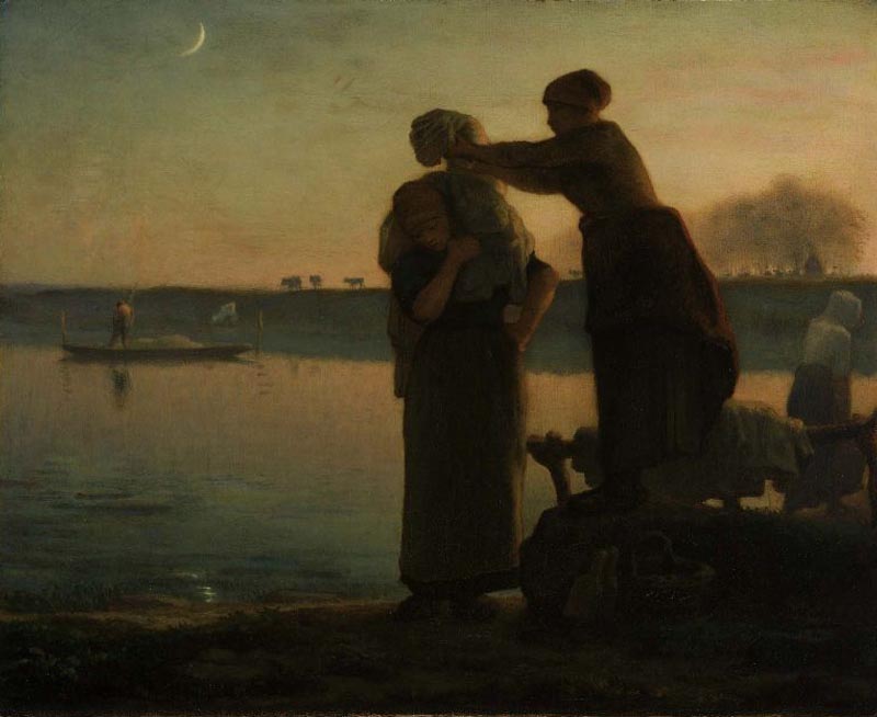 Washerwoman by Jean Francois Millet - hand-painted oil reproduction