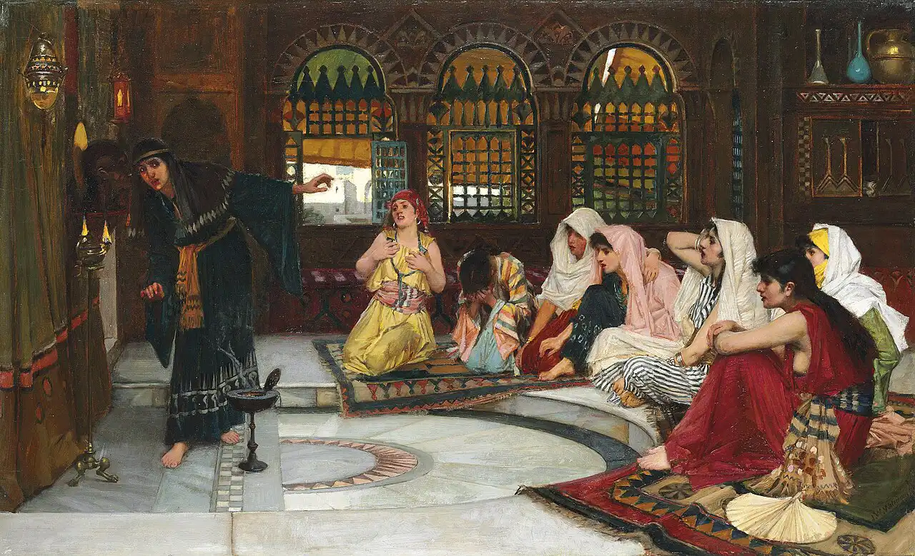 Consulting the Oracle by James Waterhouse - hand-painted oil reproduction
