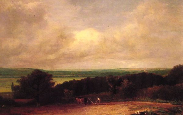 Landscape Ploughing Scene in Suffol by John Constable