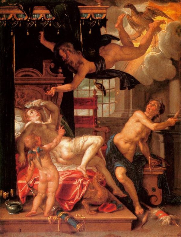 Jupiter and Danae by Joachim Wtewael