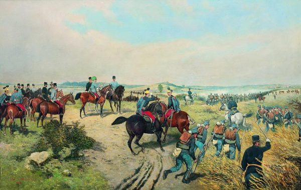 Kaiser Franz Joseph I Observing Manuevers by Tadeusz Ajdukiewicz