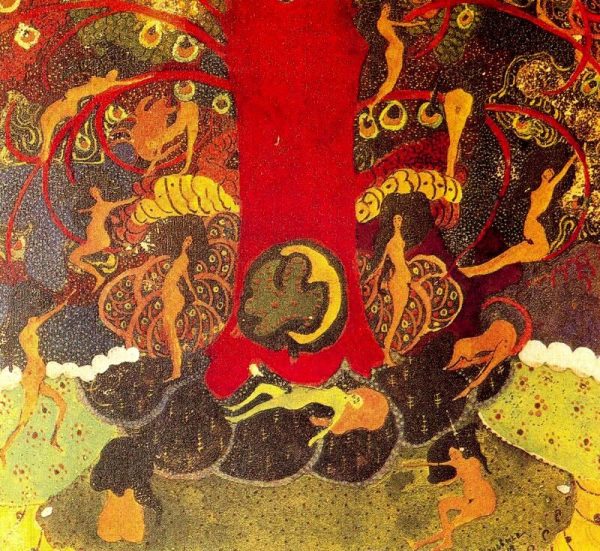 Oak and driadas by Kasimir Malevich