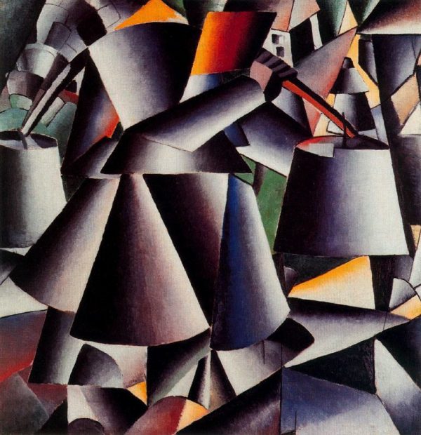 Peasant Woman with Buckets by Kasimir Malevich