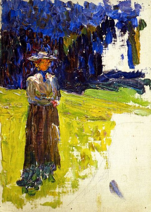 Kochel - Lady Standing by the Forest's Edge