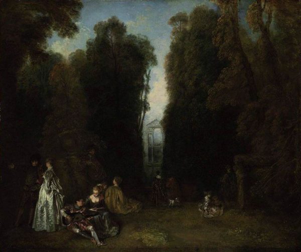La Perspective (View through the Trees in the Park of Pierre Crozat) by Antoine Watteau