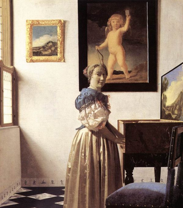 Lady Standing at a Virginal by Johannes Vermeer