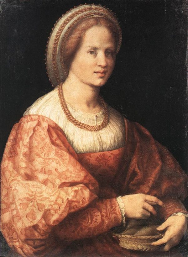 Lady with a Basket of Spindles by Jacopo Pontormo