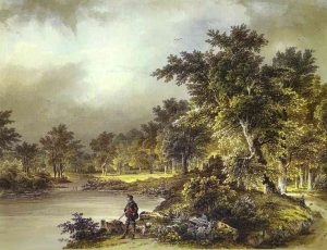 Landscape by Mikhail Lebedev - hand-painted oil reproduction