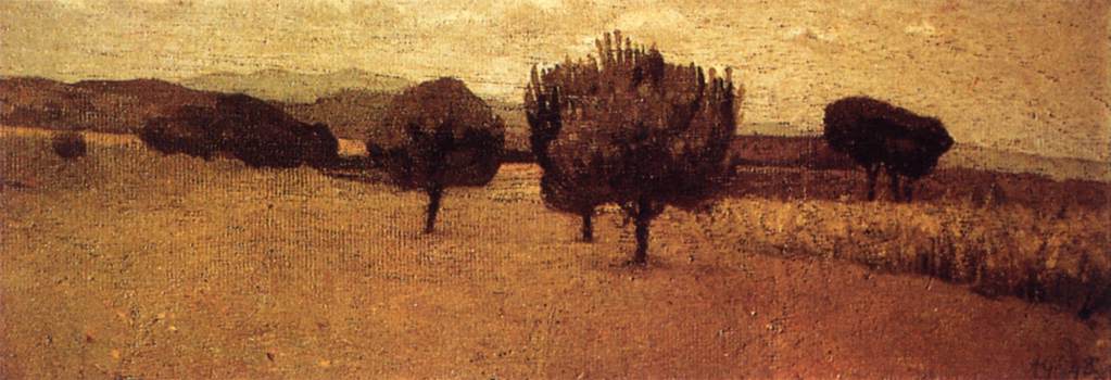 Landscape at Castiglioncello by Giuseppe Abbati - hand-painted oil reproduction