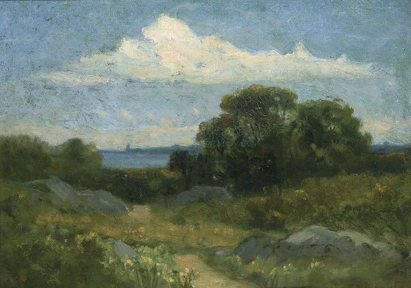 Landscape (trees and rocks by Edward Mitchell Bannister