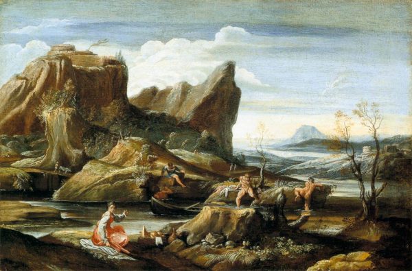 Landscape with Bathers by Antonio Carracci