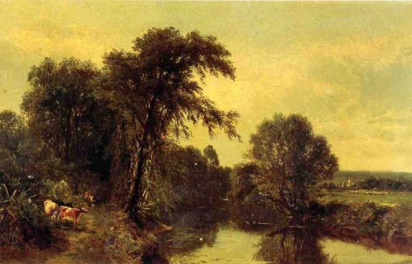 Landscape with Cows by James McDougal Hart