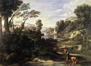 Landscape with Diogenes by Nicolas Poussin - hand-painted oil reproduction