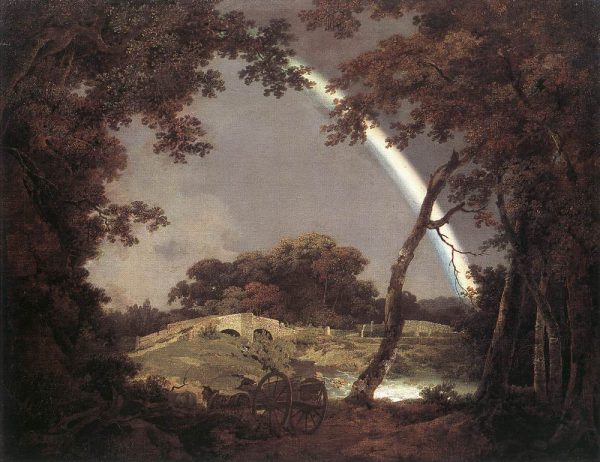Landscape with Rainbow by Joseph Wright