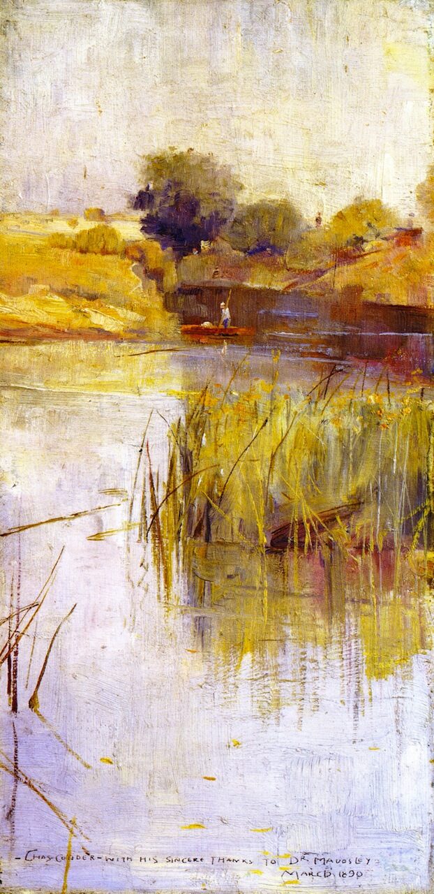 Landscape with River and Boat by Charles Conder