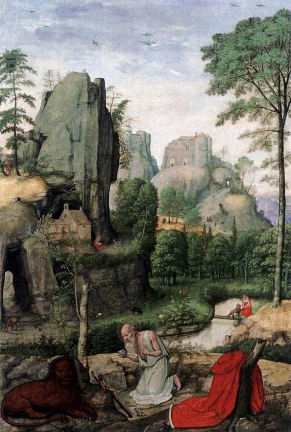 Landscape with St Jerome by Simon Bening