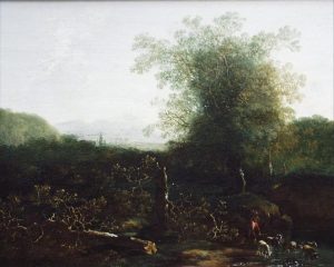 Landscape with Trees and a Ford by Adam Pynacker - hand-painted oil reproduction